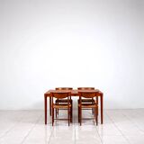 Extendable dining table in teak by H. W. Klein for Bramin Mobler