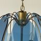 Blue glass ceiling light with exclusive Italian design by VECA, 1960s, Italy.