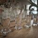 Lot de 4 verres à pastis Bistrot anciens avec marque de dosage