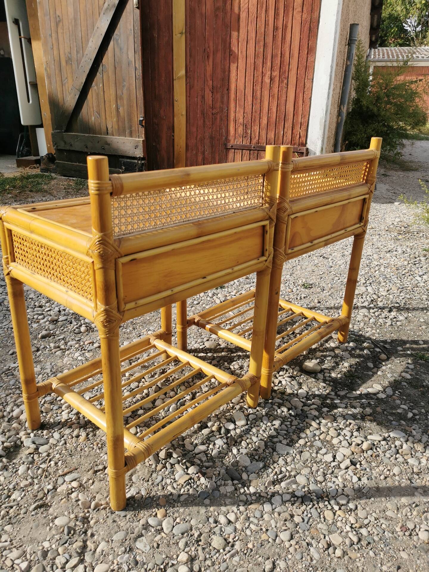Pair of vintage bedside tables