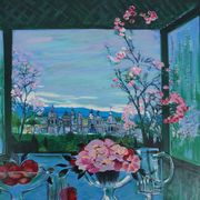 Michel Henry : Nature morte surplombant la ville, sérigraphie originale signée