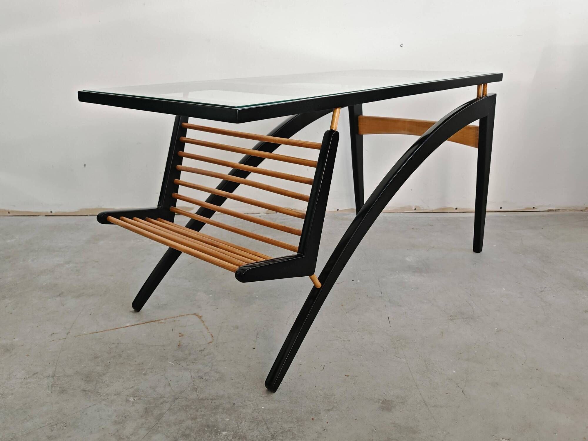Mid Century Modern Gazelle coffee table in pear wood from the 1960s.