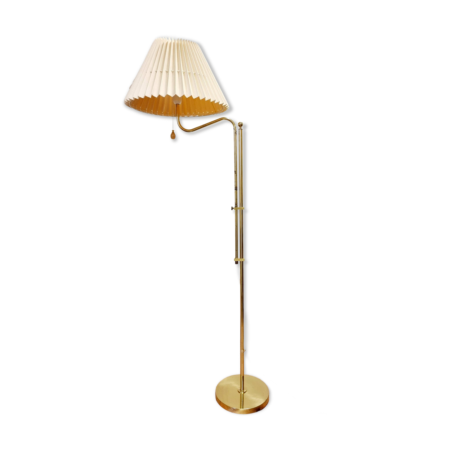 Bergboms, adjustable floor lamp G-132 in brass, Scandinavian / Midcentury Modern