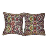 Set of 2 vintage kilim cushion covers 41x41 cm