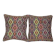 Set of 2 vintage kilim cushion covers 41x41 cm