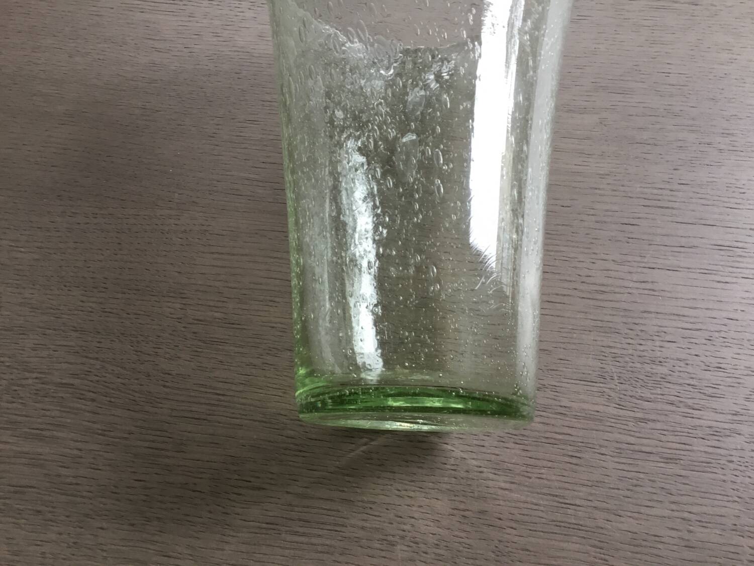 Handcrafted bubbled glass vase