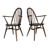 Chaises accoudoirs vintage Ercol modèle Quaker