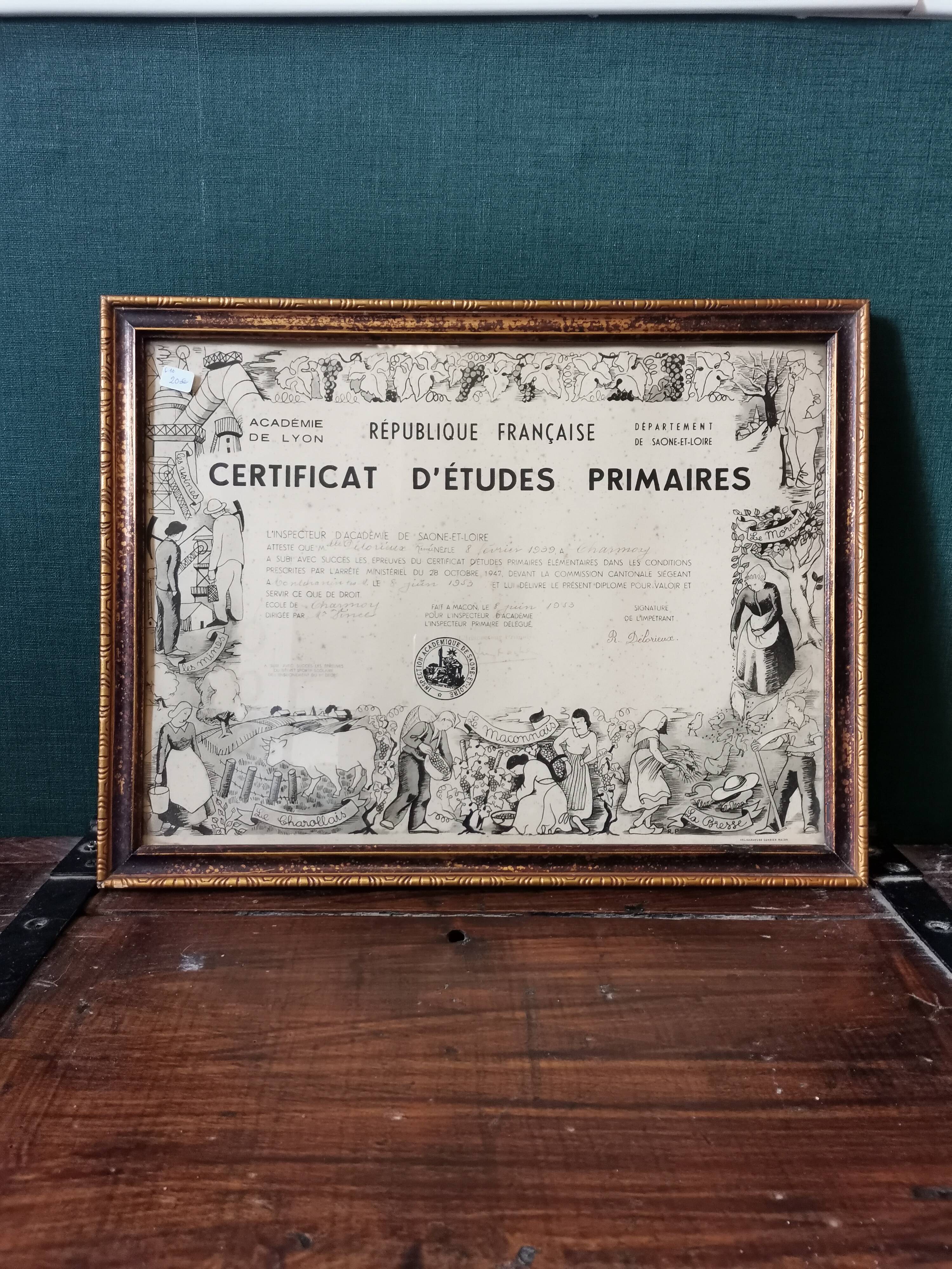 Education certificate frame