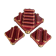 Art Deco table service in glazed burgundy and gold earthenware – Complete