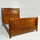 Art Nouveau bed by Mathieu Gallerey in mahogany, clematis model, circa 1920