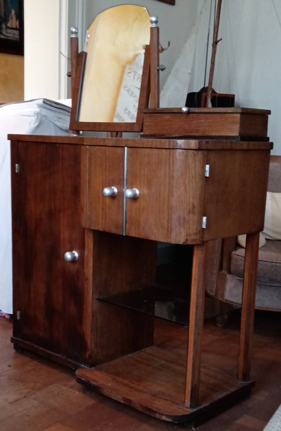 Small Art Deco dressing table/cabinet