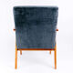 Fauteuil vintage en vélours côtélé