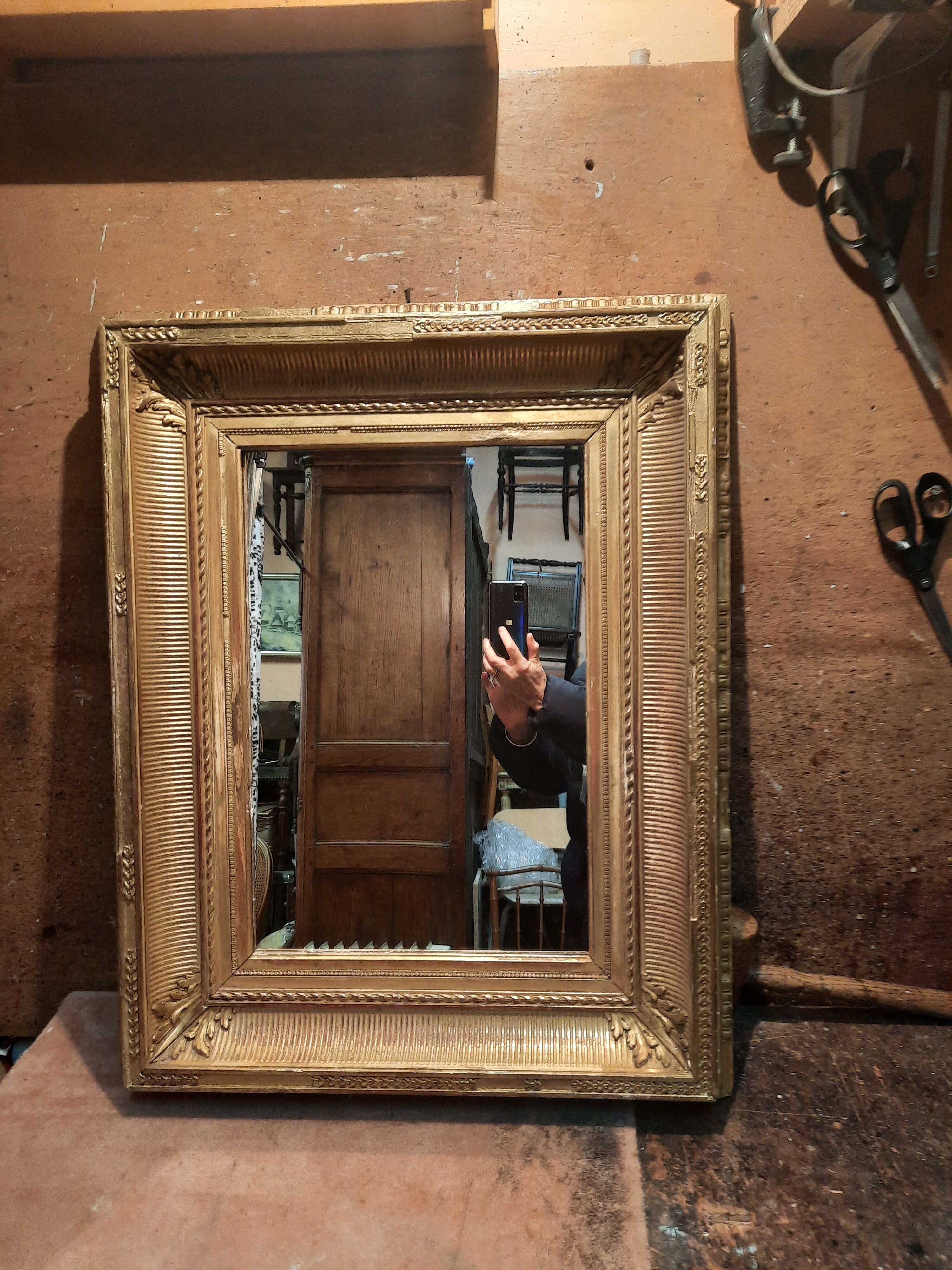 Gilded wood mirror 59x76cm