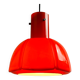 Red glass flower-shaped pendant by Glashütte Limburg.