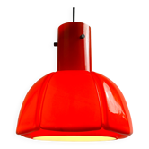 Suspension en forme de fleur en verre rouge de Glashütte Limburg