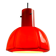 Red glass flower-shaped pendant by Glashütte Limburg.