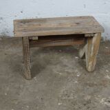 Vintage handcrafted raw foot stool