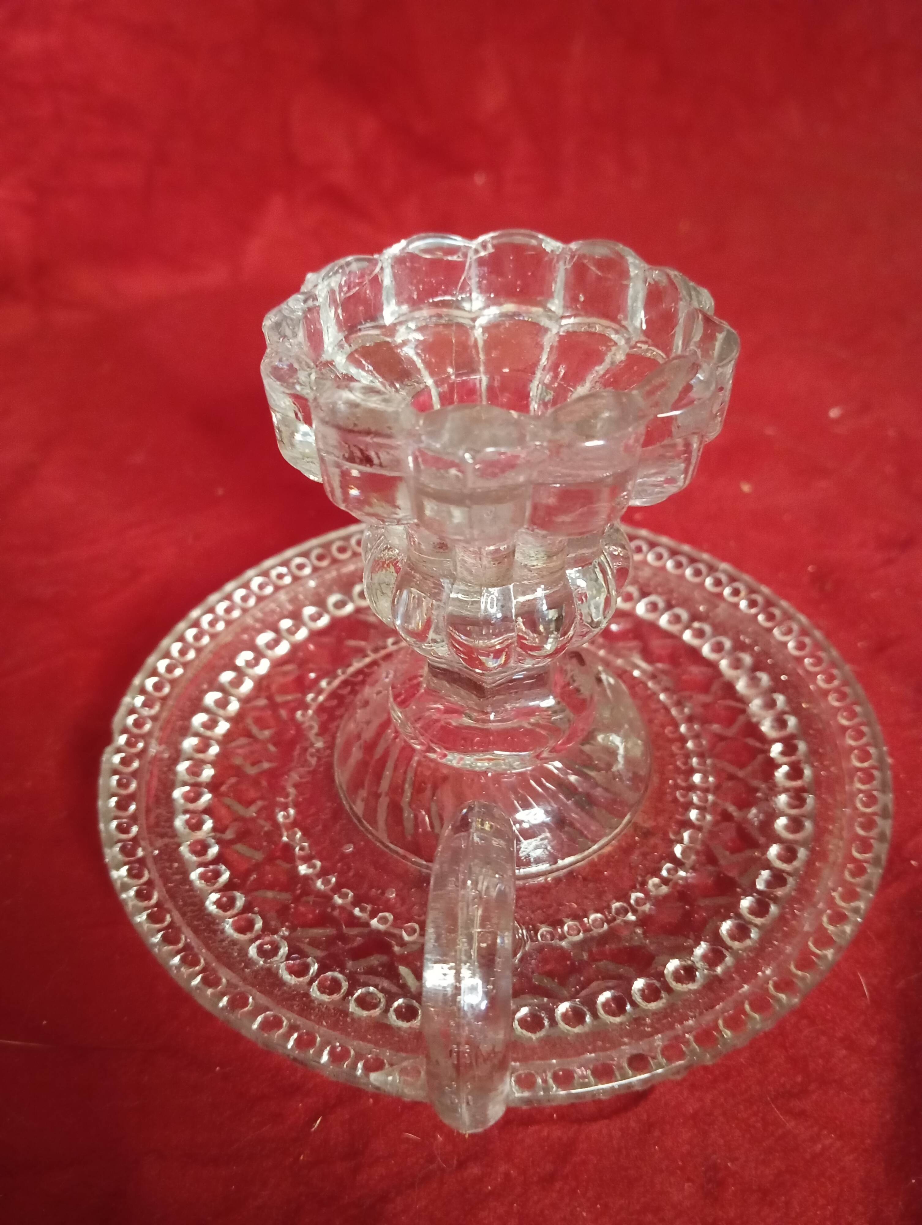 Glass candle holder