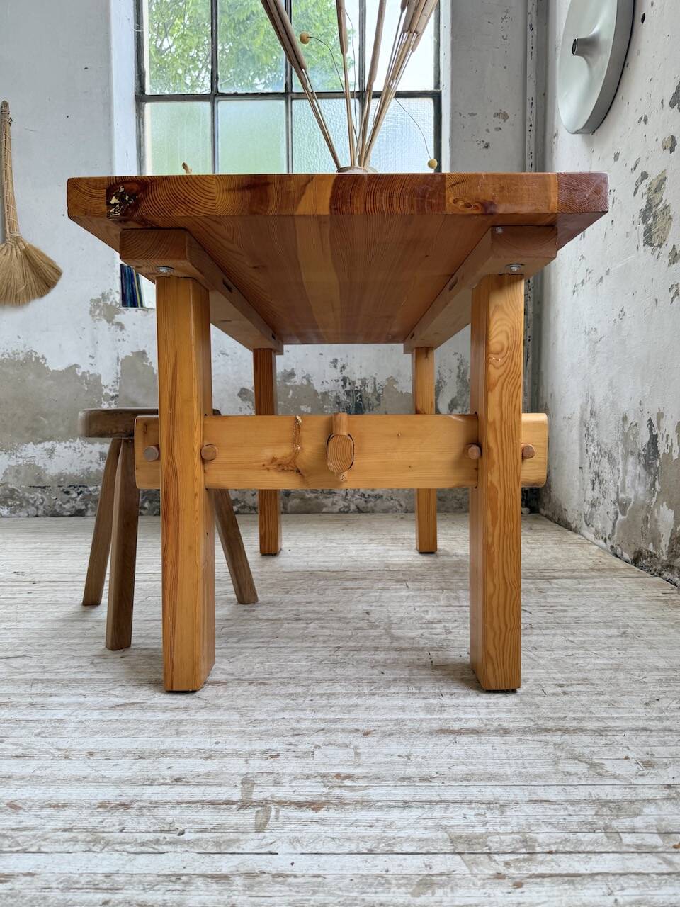 Farmhouse table, mountain furniture from the 50s