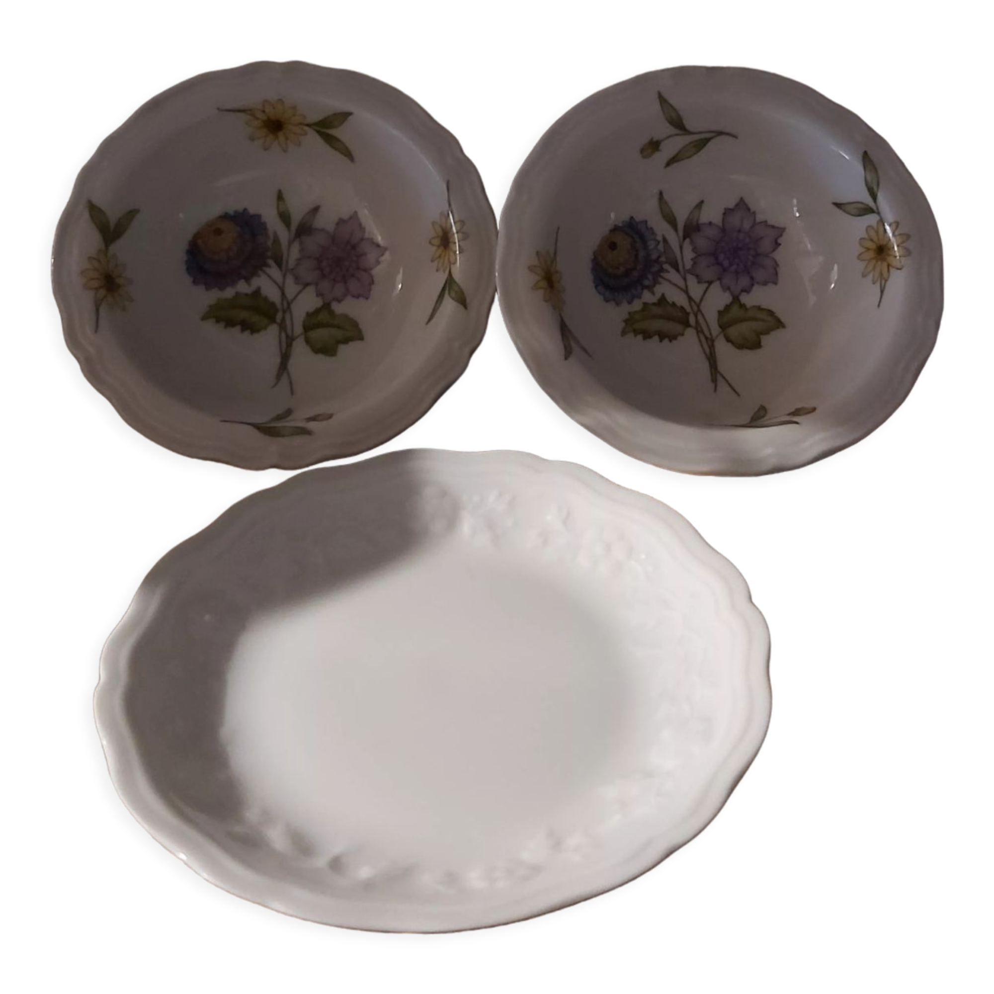 3 Limoges porcelain cups