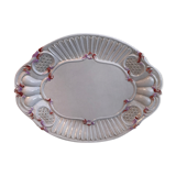 Former ceramic plate white decor red vintage