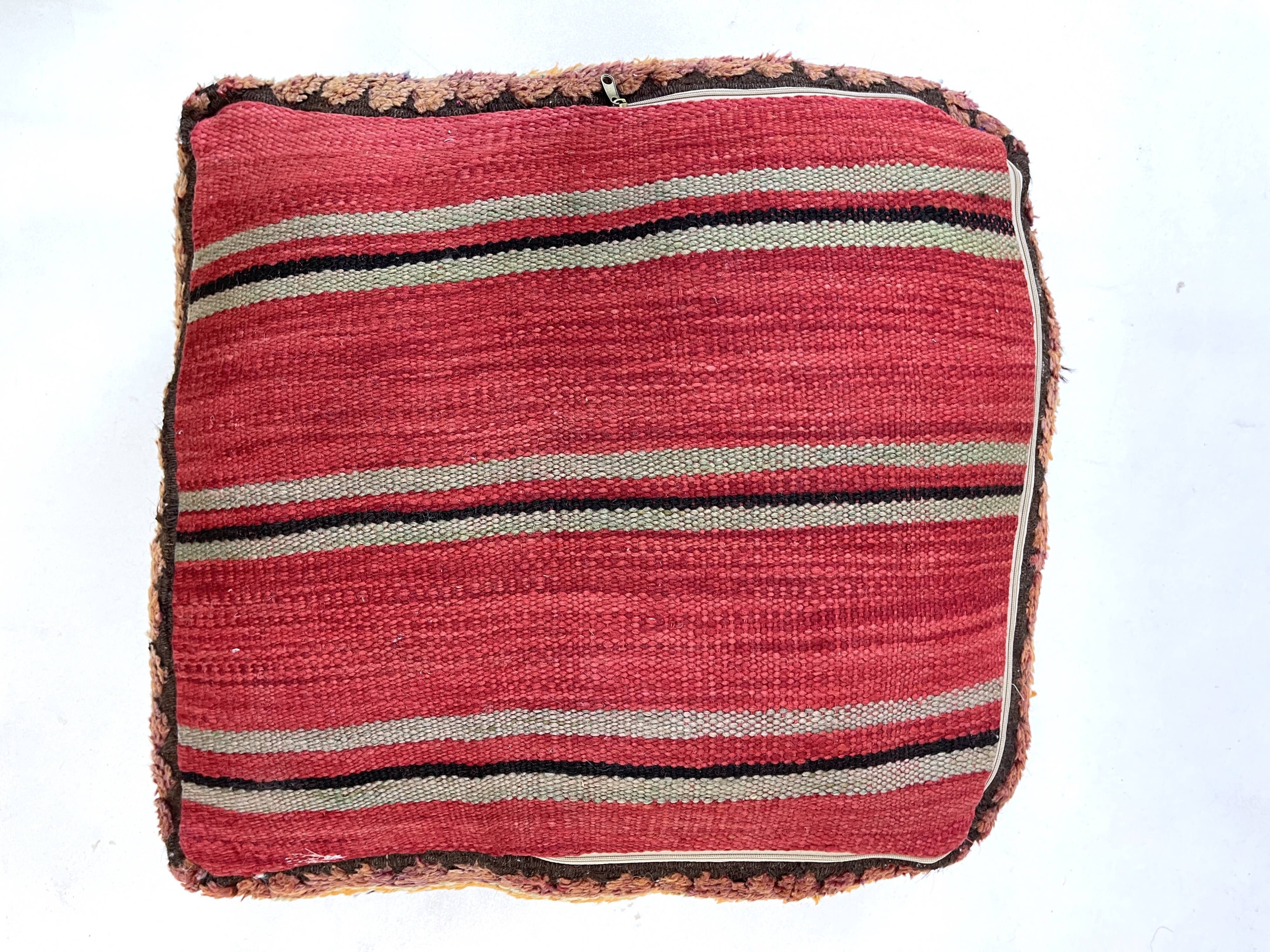 Moroccan kilim pouf