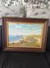Beautiful painted picture depicting a seaside landscape.