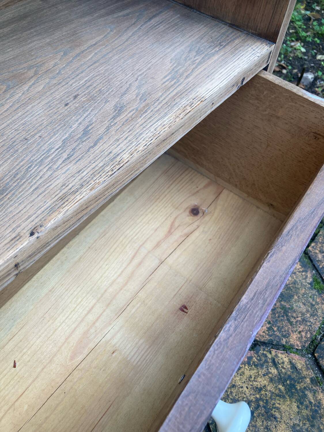 Antique furniture - solid oak shelf