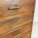 Vintage oak shop jewellery display counter with drawers