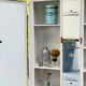 Vintage white metal medicine cabinet
