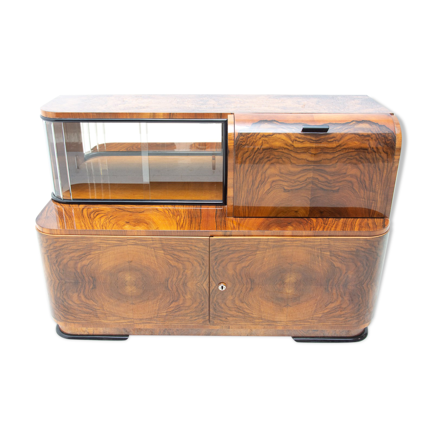 Art deco bar cabinet attribute to jindřich halabala, 1930s