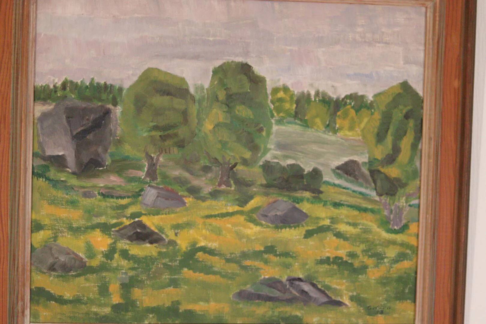 Original Swedish Oil on Panel – “Trees” by Gunnar Wärn – Signed