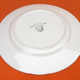 8 flat earthenware plates with floral decoration made in italy