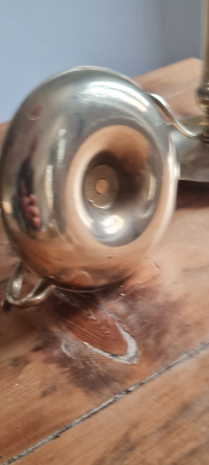 Pair of brass candle holders