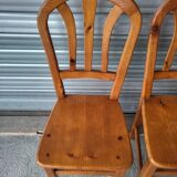 Set of 4 vintage solid wood chairs