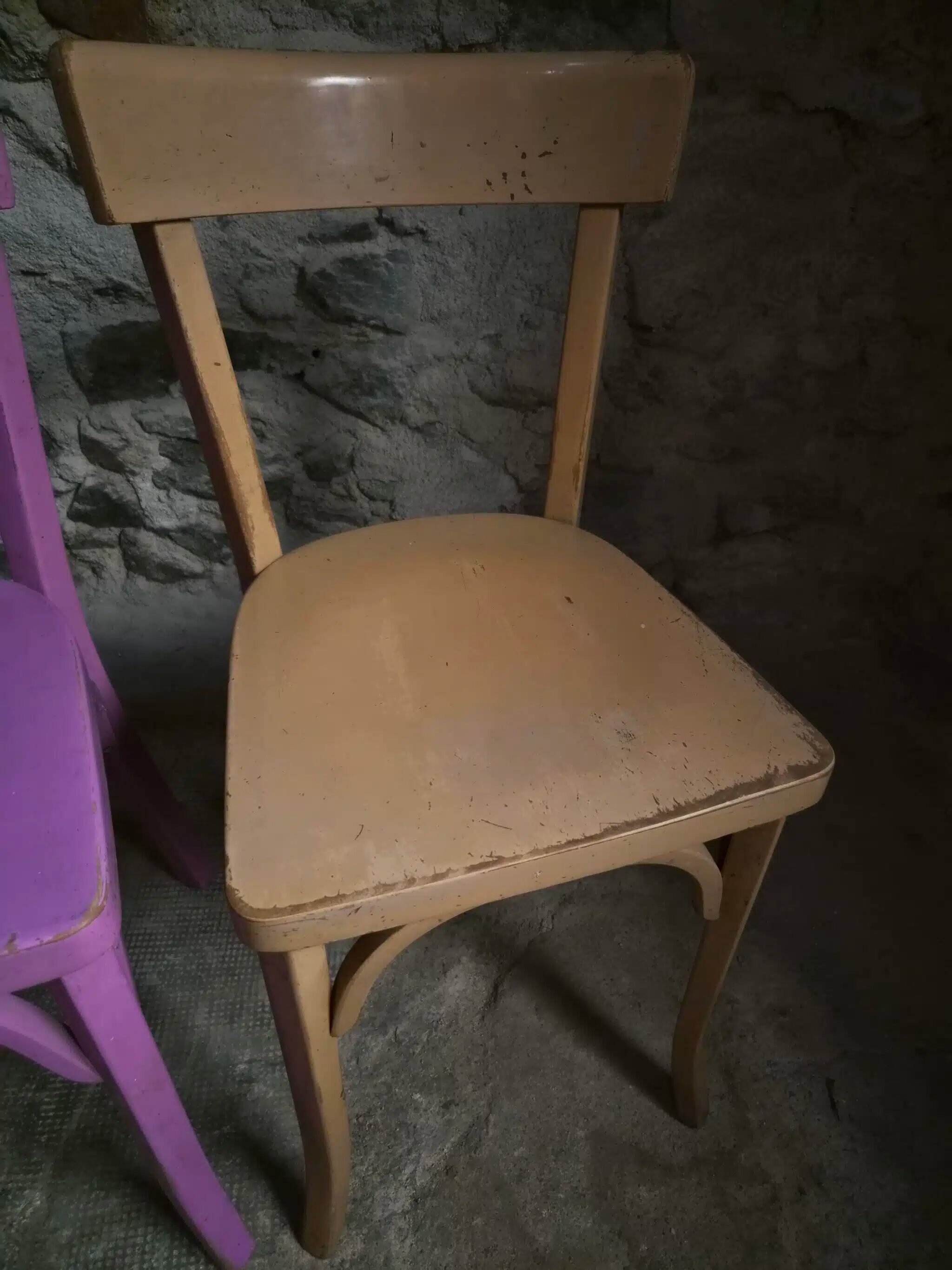 Chaises bistrot françaises Baumann en couleurs variées, lot de 6, années 1950