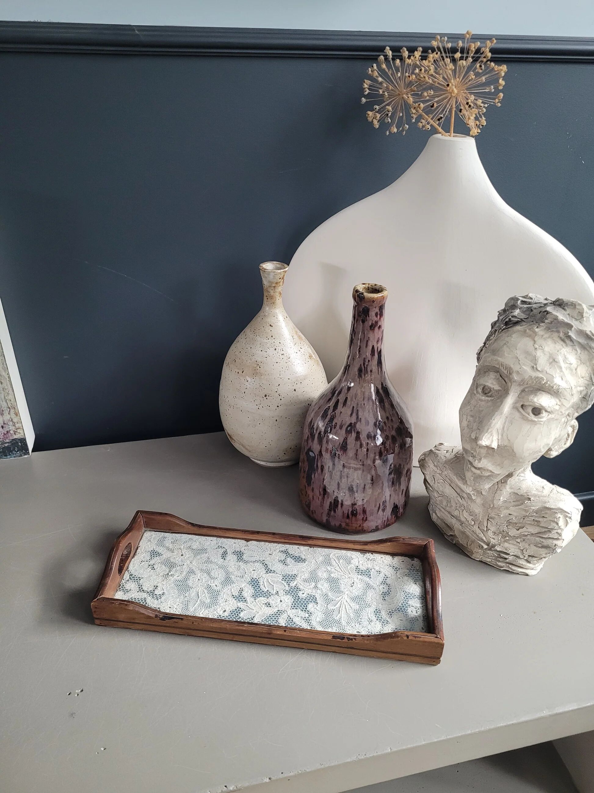 Ancient plateau with doily