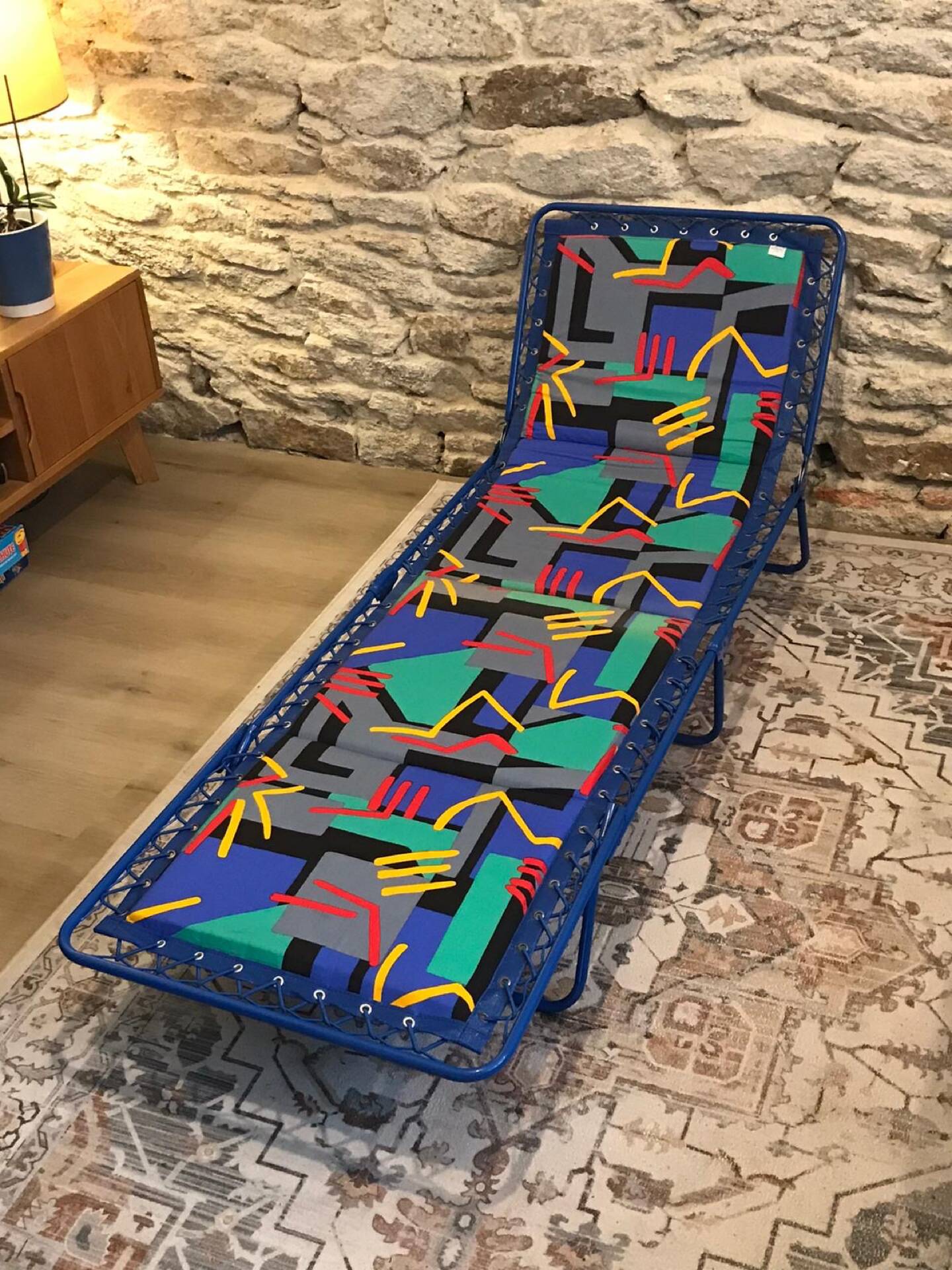 Lafuma vintage armchair / chaise longue – 1970s