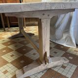 Table de monastère en chêne brut