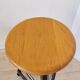 Vintage Industrial Bar Stool: ROWAC Era Style, Metal Base, Wood Seat