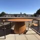 oval garden table with its 2 chairs
