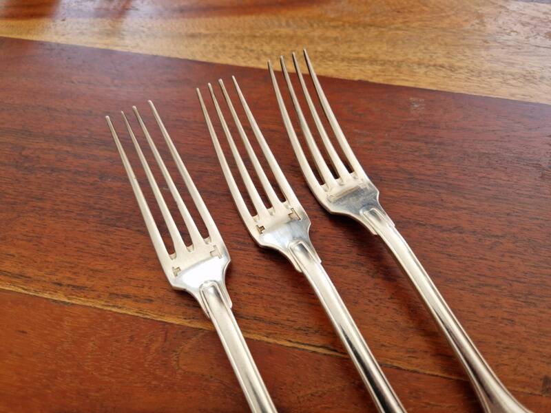 Christofle Set of 3 Versailles model silver-plated table forks