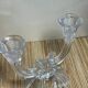 Duo de bougeoirs en verre 2 branches