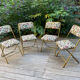 4 Vintage Lafuma Chantazur folding chairs