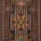 Vintage Turkish kilim, handwoven, 133x261 cm.