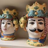 Sicilian vase man frutta large
