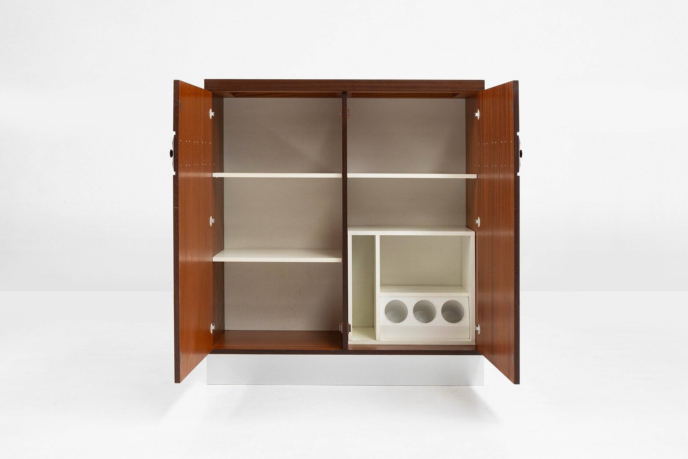 Cabinet de bar géométrique brutaliste, Belgique années 1970