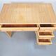 Vintage French Bamboo Rattan Desk with Drawers, 1970s