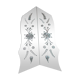 Double Venetian mirror, asymmetrical, beveled