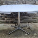 Round table and white formica chairs, vintage, 70s